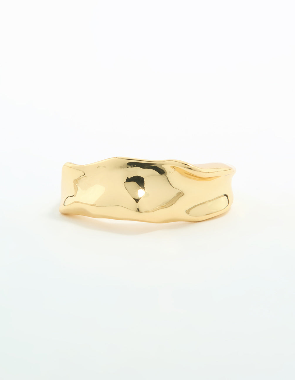 Gold Plated Textured Band Ring
