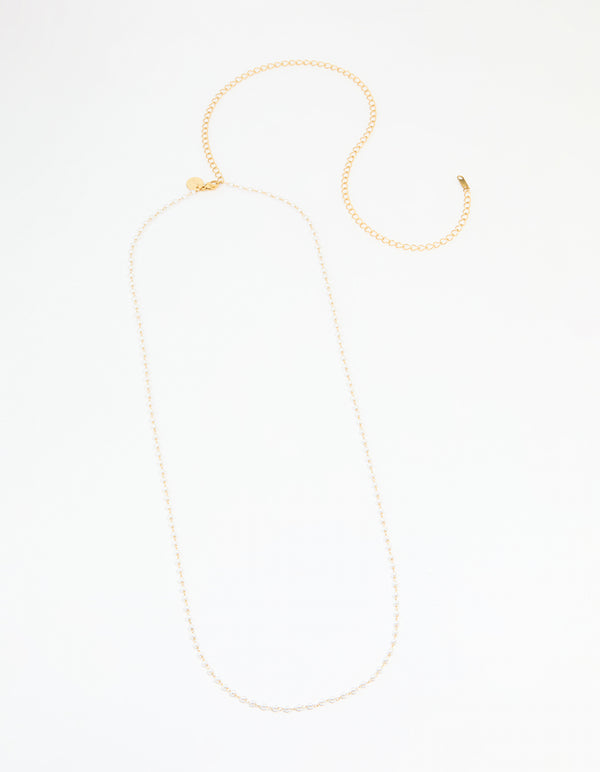 Waterproof Gold Plated Stainless Pearl Waist Chain
