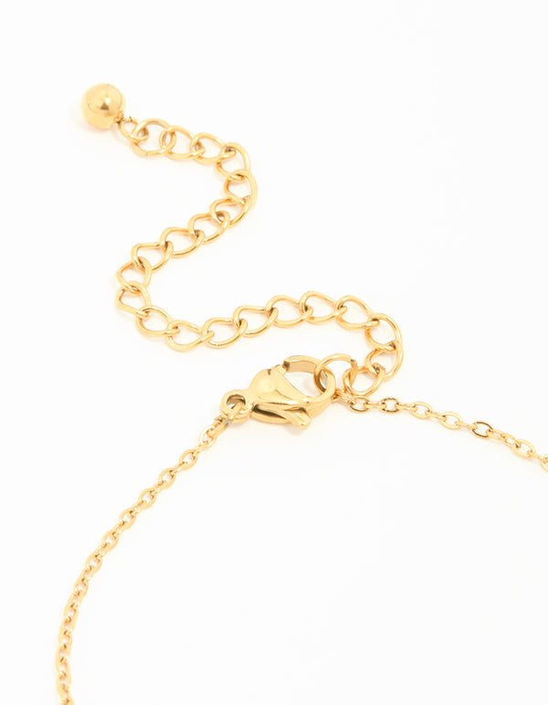 Waterproof Gold Plated Stainless Steel Clover & Pearl Bracelets 2-Pack