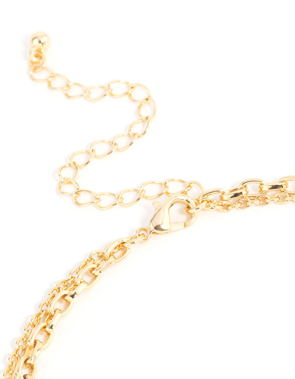 Gold Plated Cross & Coin Layered Necklace