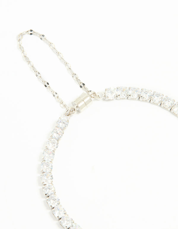 Silver Cubic Zirconia Tennis Bracelet