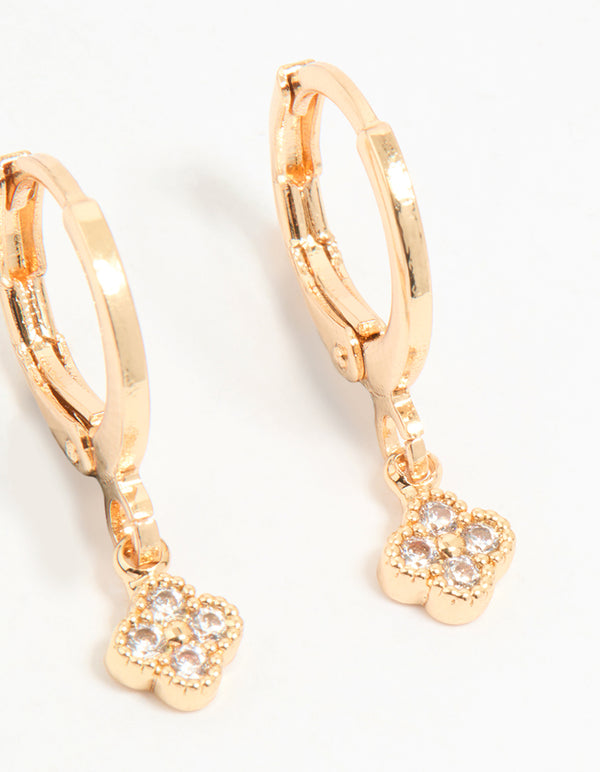 Gold Cubic Zirconia Chain & Stud Earrings 3-Pack