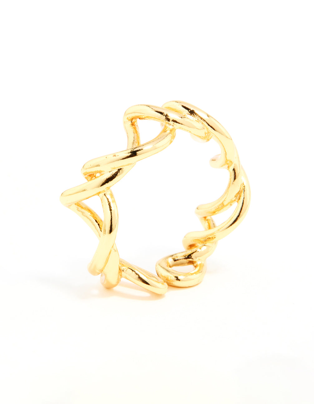 Gold Plated Wire Twisted Ring