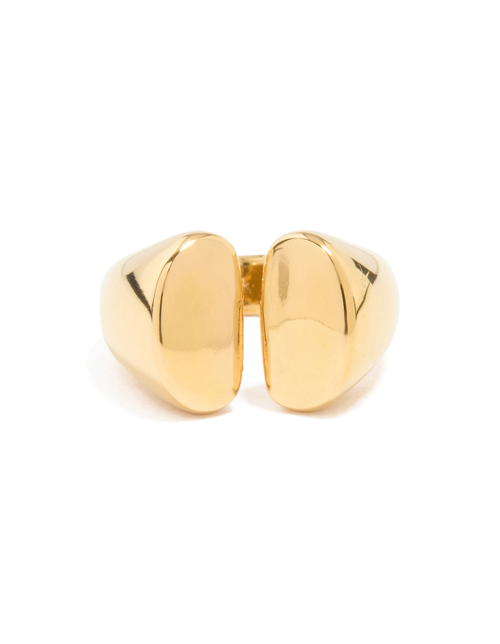 Waterproof Gold Plated Stainless Steel Open Statement Ring