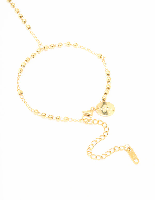 Waterproof Gold Plated Stainless Steel Discs Hand Chain