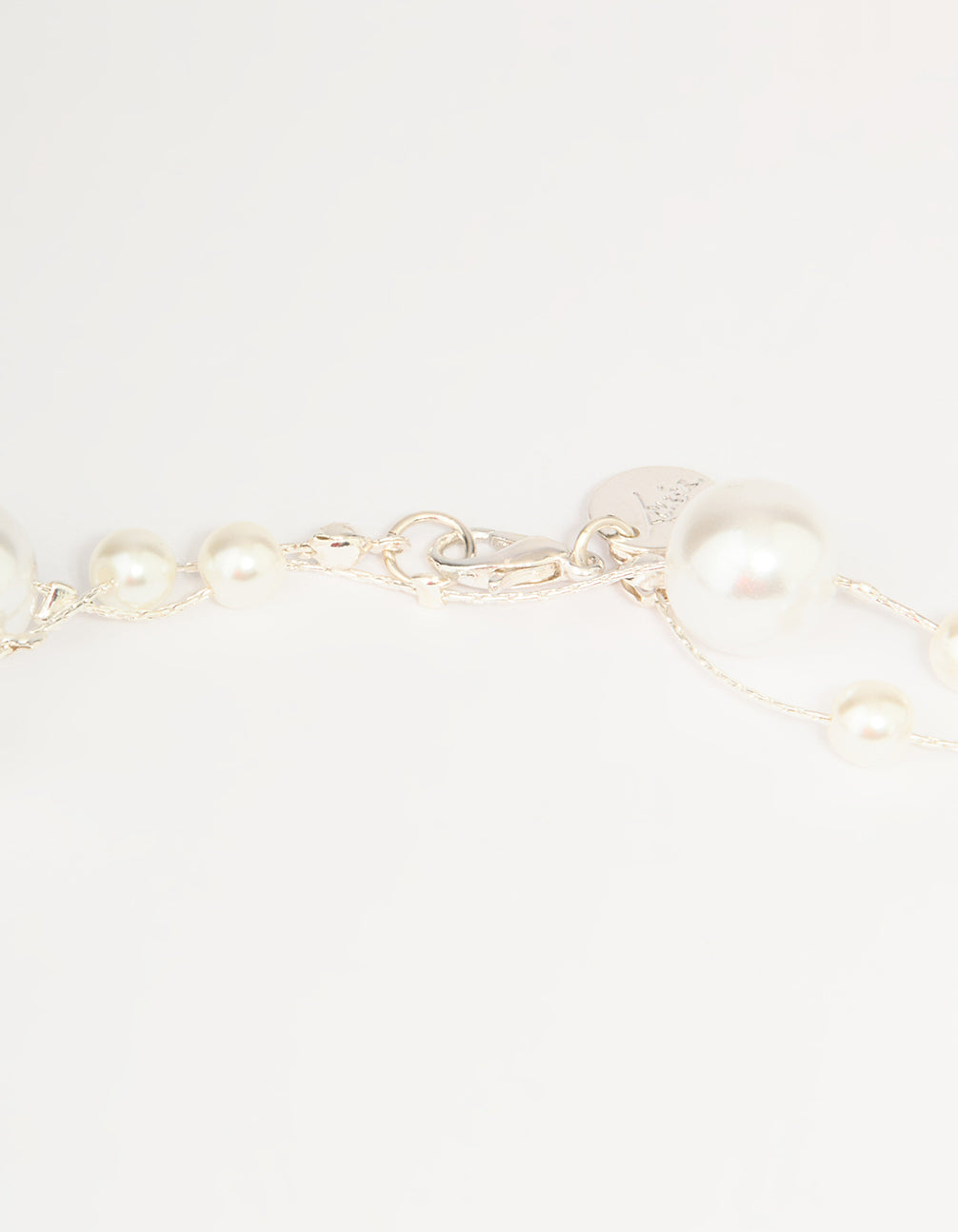 Silver Pearl Layered Necklace