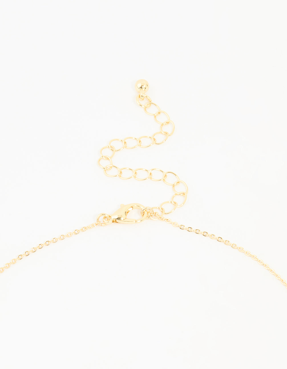 Gold Plated Cubic Zirconia Outline Flower Y-Necklace