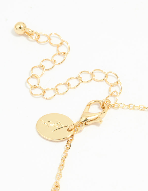 Gold Plated Cubic Zirconia Black Flower Bracelet