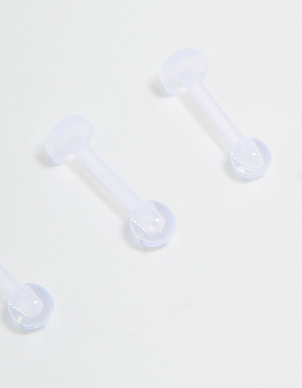 Clear Flat Back Earrings 4-Pack