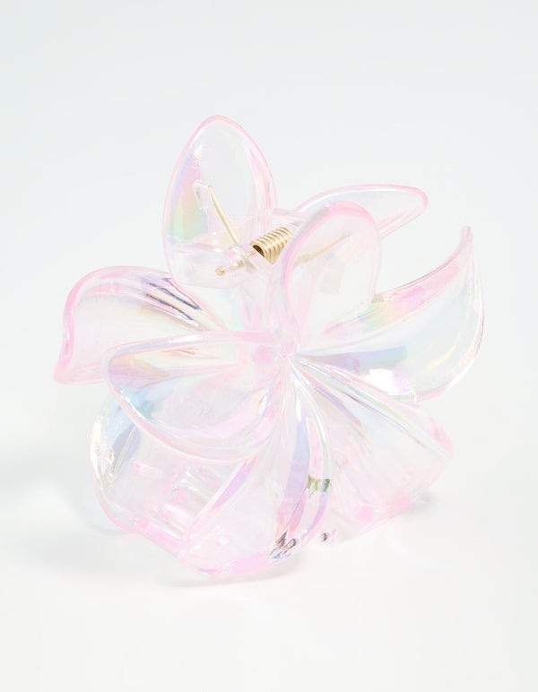 Iridescent Frangipani Claw Clip