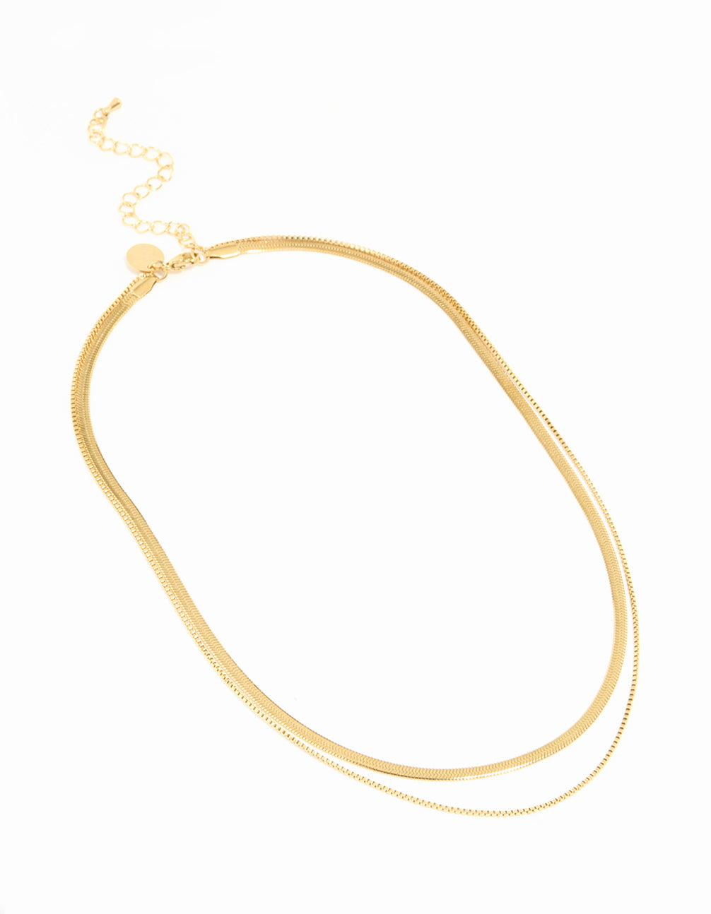 Waterproof Gold Plated Stainless Steel Snake Chain Fine Layered Necklace