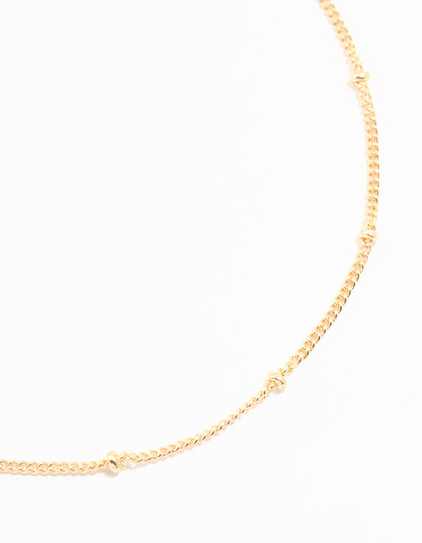 Gold Chain & Droplet Dainty Anklets 3-Pack