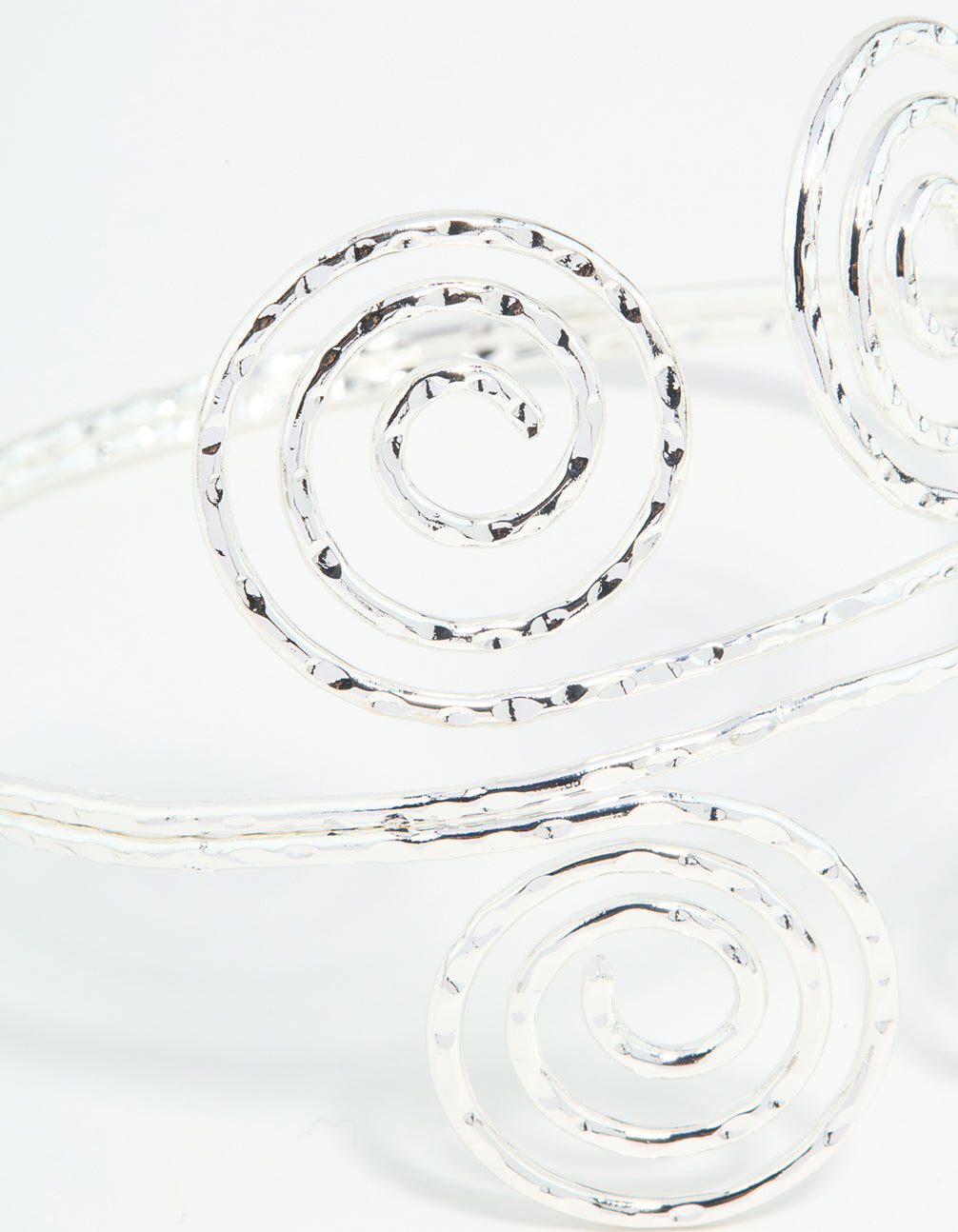 Silver Double Swirl Arm Cuff