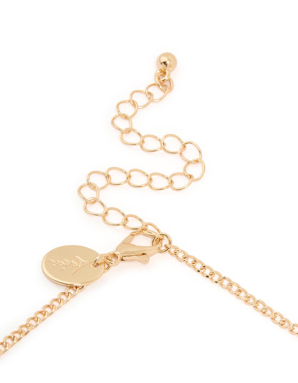 Gold Gem Molten Necklace