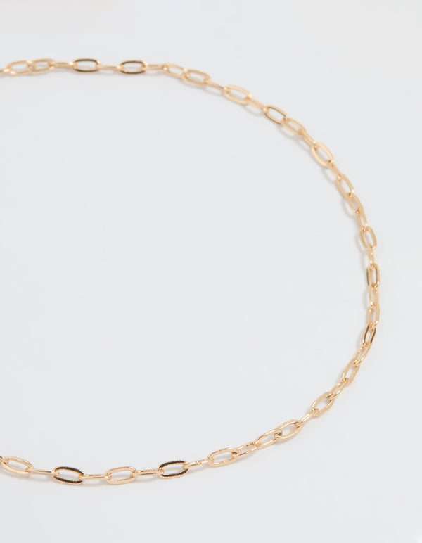 Gold Pearl Layered Chain Anklet