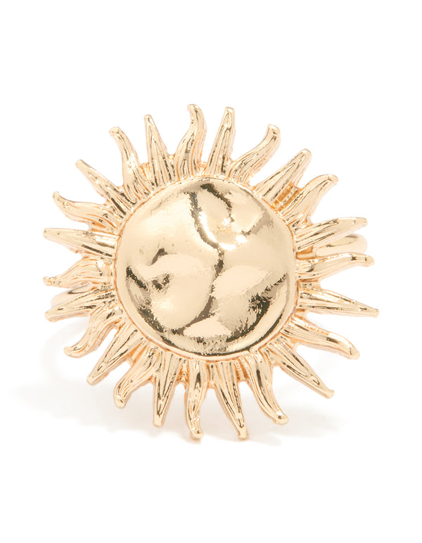 Gold Modern Sun Ring