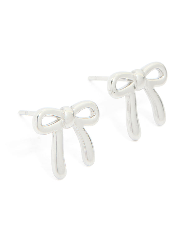Waterproof Stainless Steel Enamel Bow Earrings Made From Stainless Steel