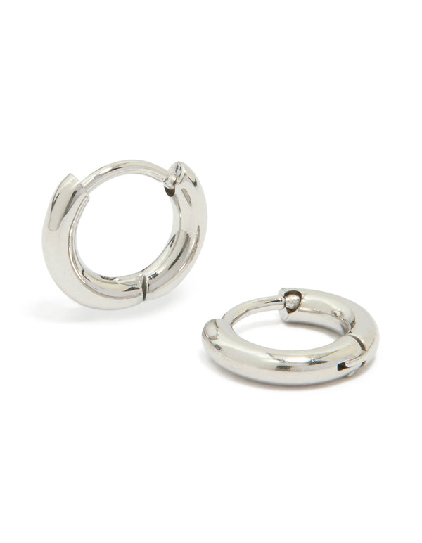 Waterproof Stainless Steel Clicker Hoop Earrings