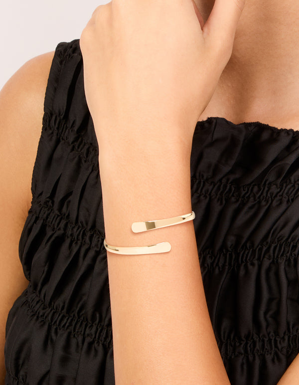 Gold Wrap Around Wrist Cuff
