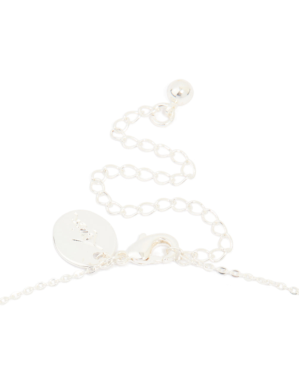 Silver Plated Cubic Zirconia Pearl Butterfly Necklace