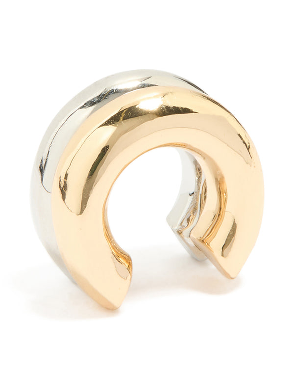 Mixed Metal Layered Ear Cuff