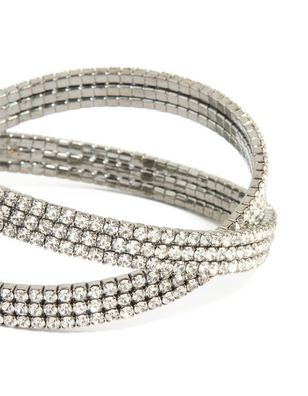 Gunmetal Twisted Wrist Cuff