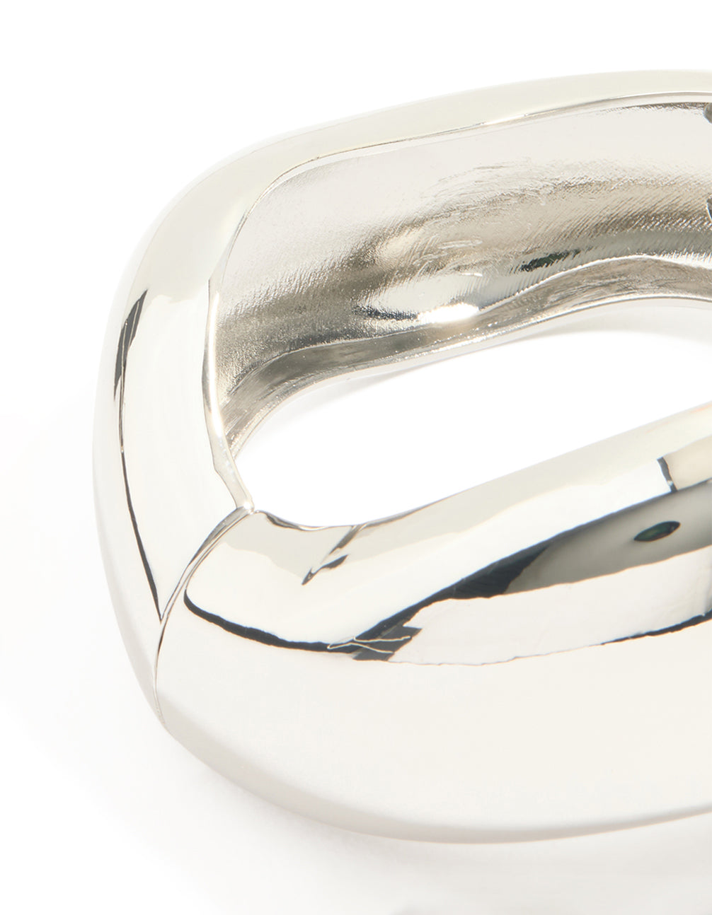 Silver Organic Small Wave Bangle