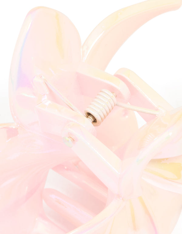 Iridescent Pearised Frangipani Claw Clip