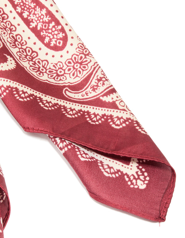 Red Fabric Paisley Print Scarf