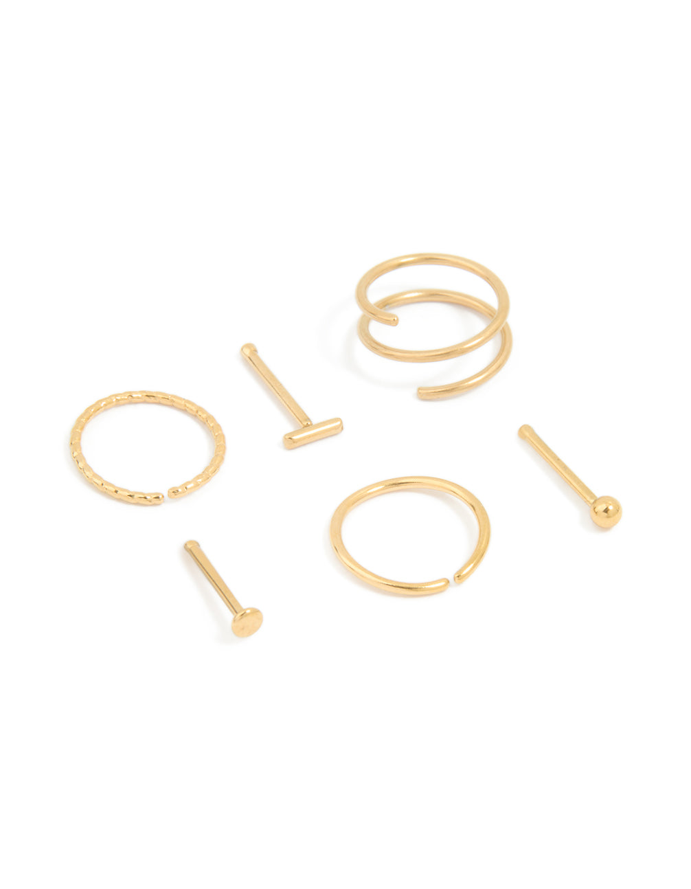 Surgical Steel Nose Stud & Ring Piercing Pack