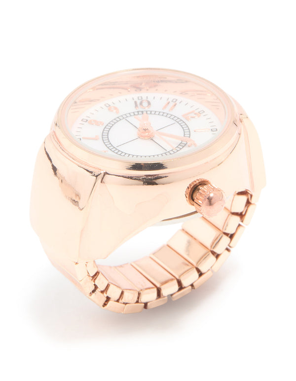 Rose Gold Statement Watch Ring