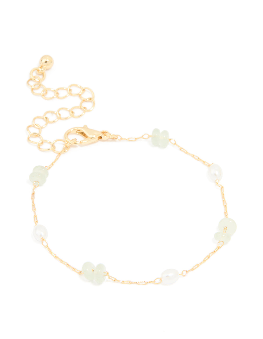Gold Plated Pearl & Semi Precious Stone Bracelet