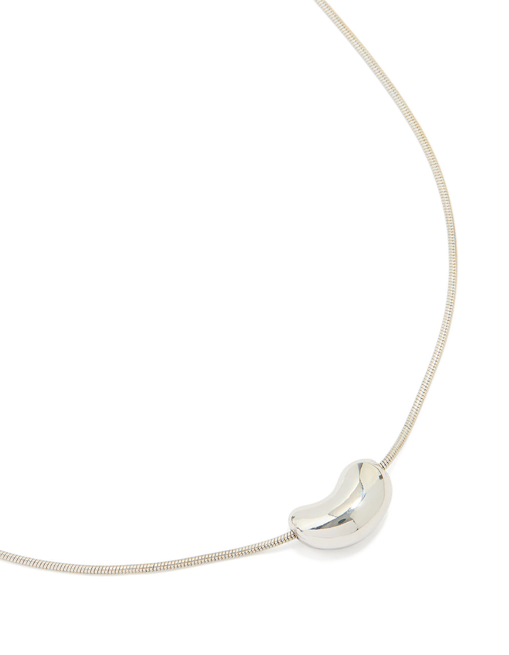 Silver Baby Pebble Pendant Necklace