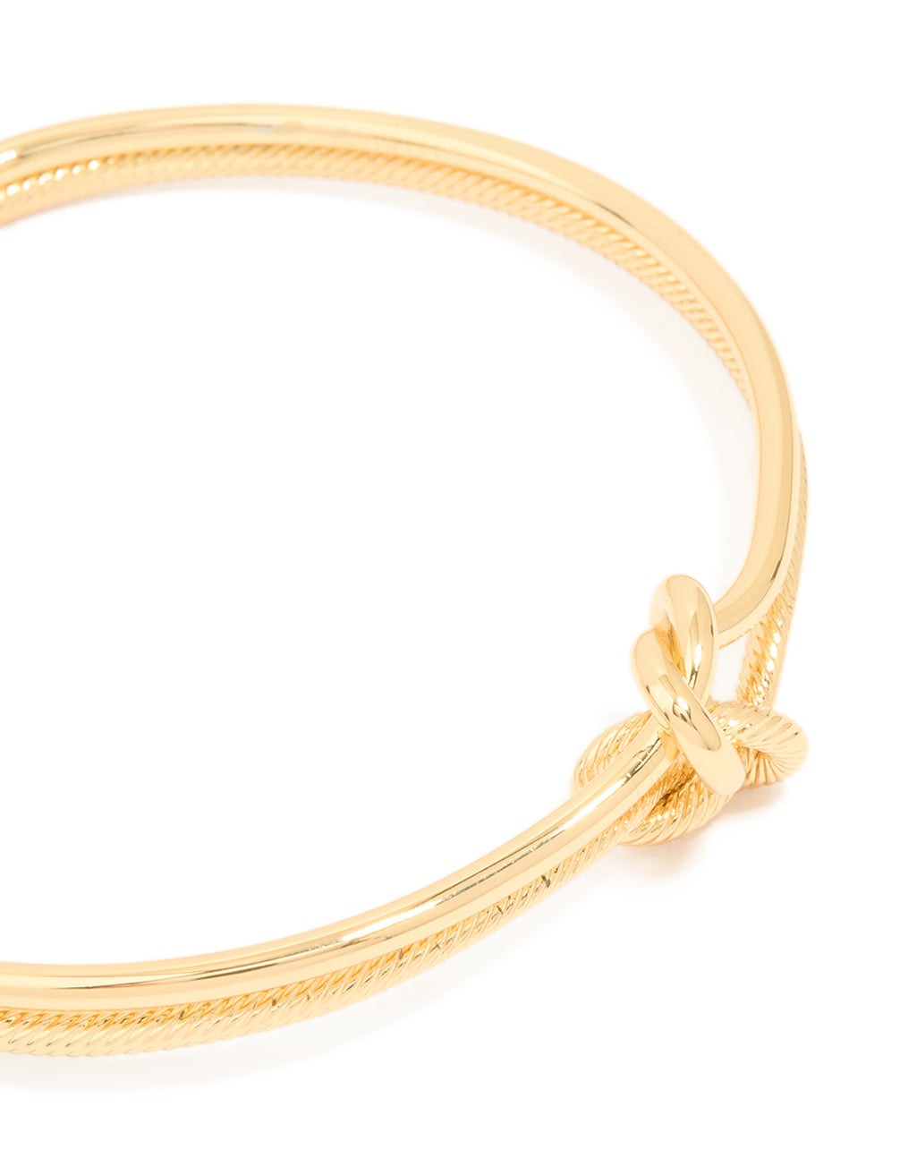 Gold Plated Brass Twisted Knot Wrist Cuff