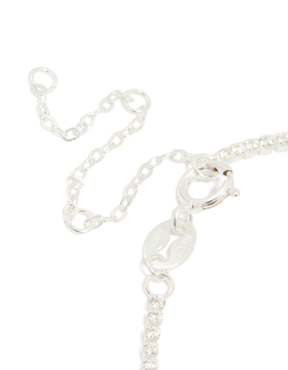 Sterling Silver Cubic Zirconia Tiny Tennis Bracelet