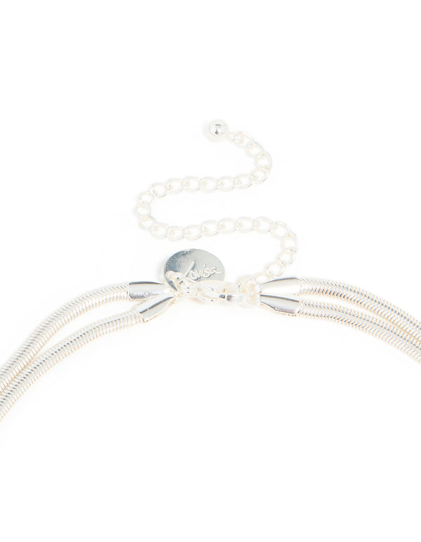 Waterproof Stainless Steel Snake Chain Layered Necklace