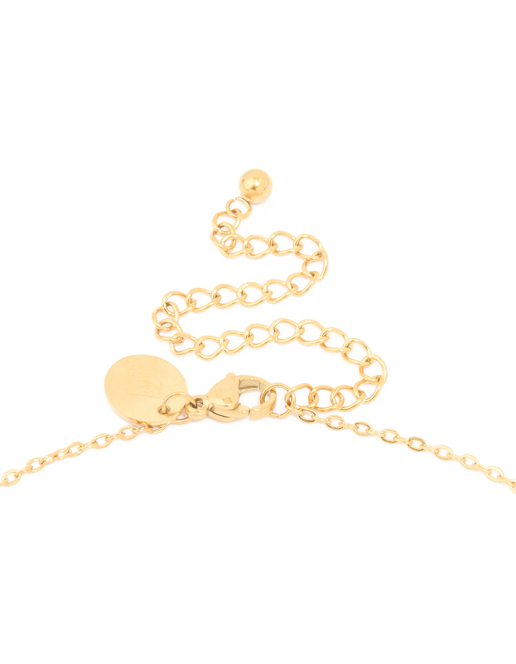 Waterproof Gold Plated Stainless Steel Large Bubble Letter X Necklace