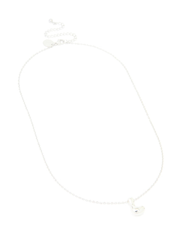 Waterproof Stainless Steel Large Bubble Letter L Necklace
