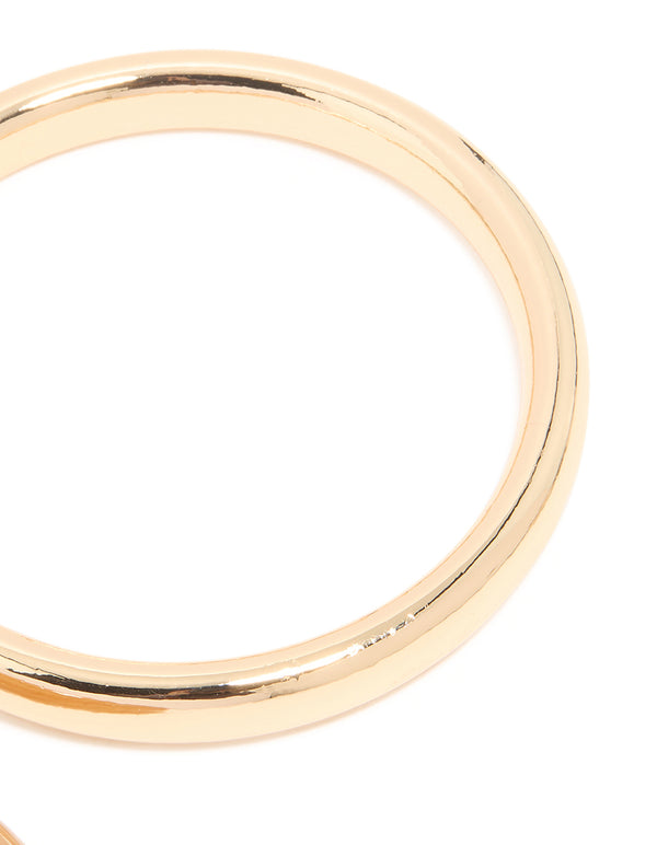 Gold & Brown Acrylic Bangles 2-Pack