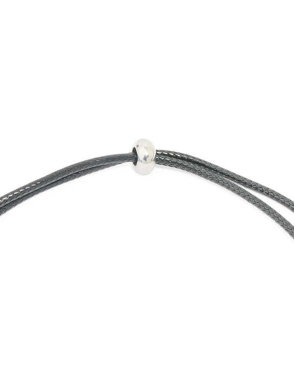 Waterproof Stainless Steel Large Bubble Letter J Cord Necklace