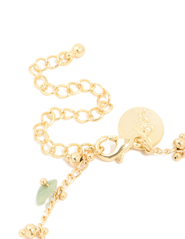 Gold Plated Semi Precious Stones Bracelet