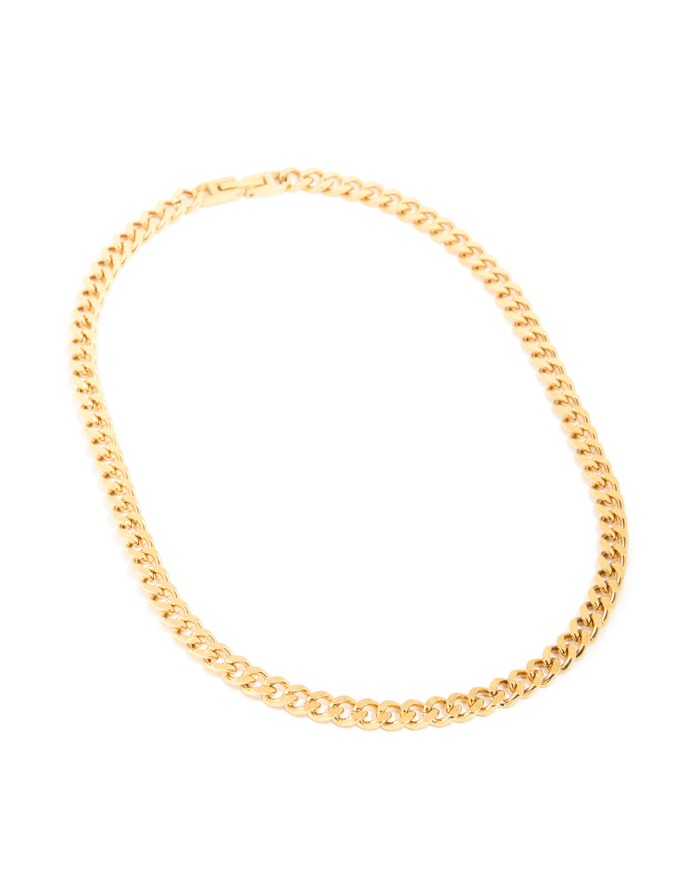 Waterproof Gold Plated Stainless Steel Curb Chain Necklace