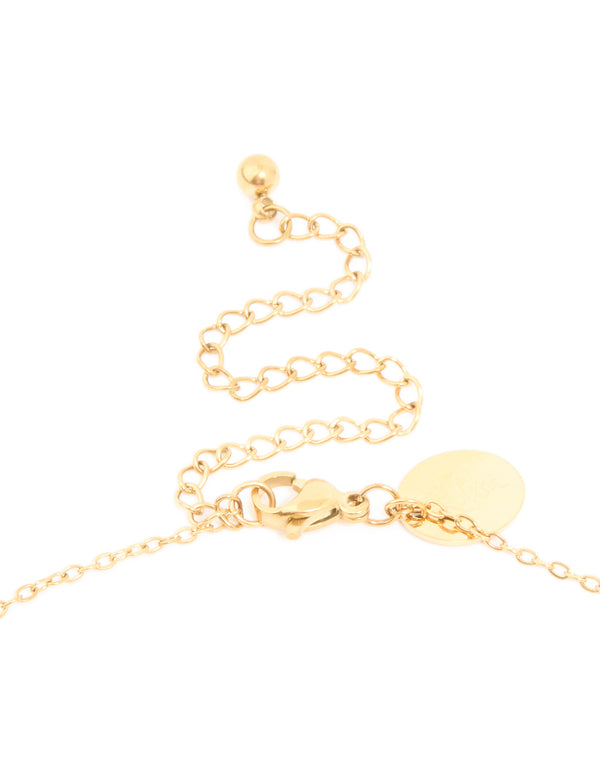 Waterproof Gold Plated Stainless Steel Pearls Necklace