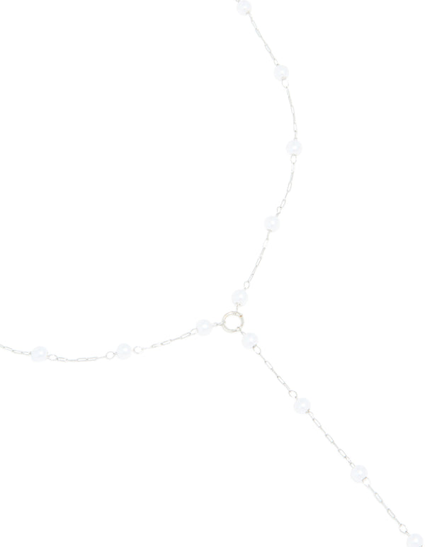 Waterproof Stainless Steel Pearl Y-Necklace