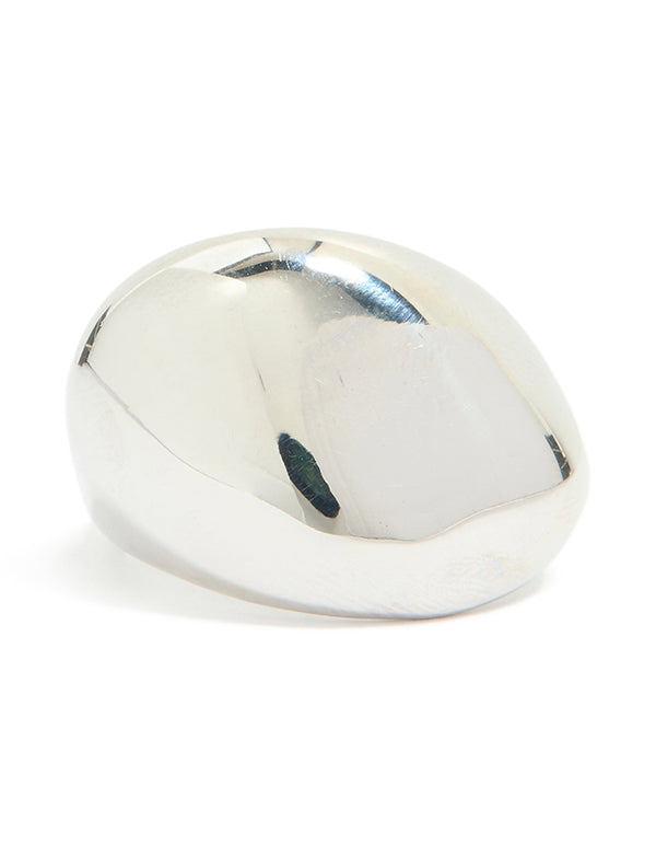 Waterproof Stainless Steel Smooth Pebble Ring