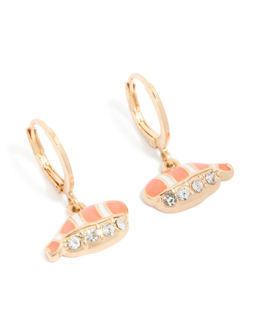 Gold Diamante Sashimi Huggie Earrings