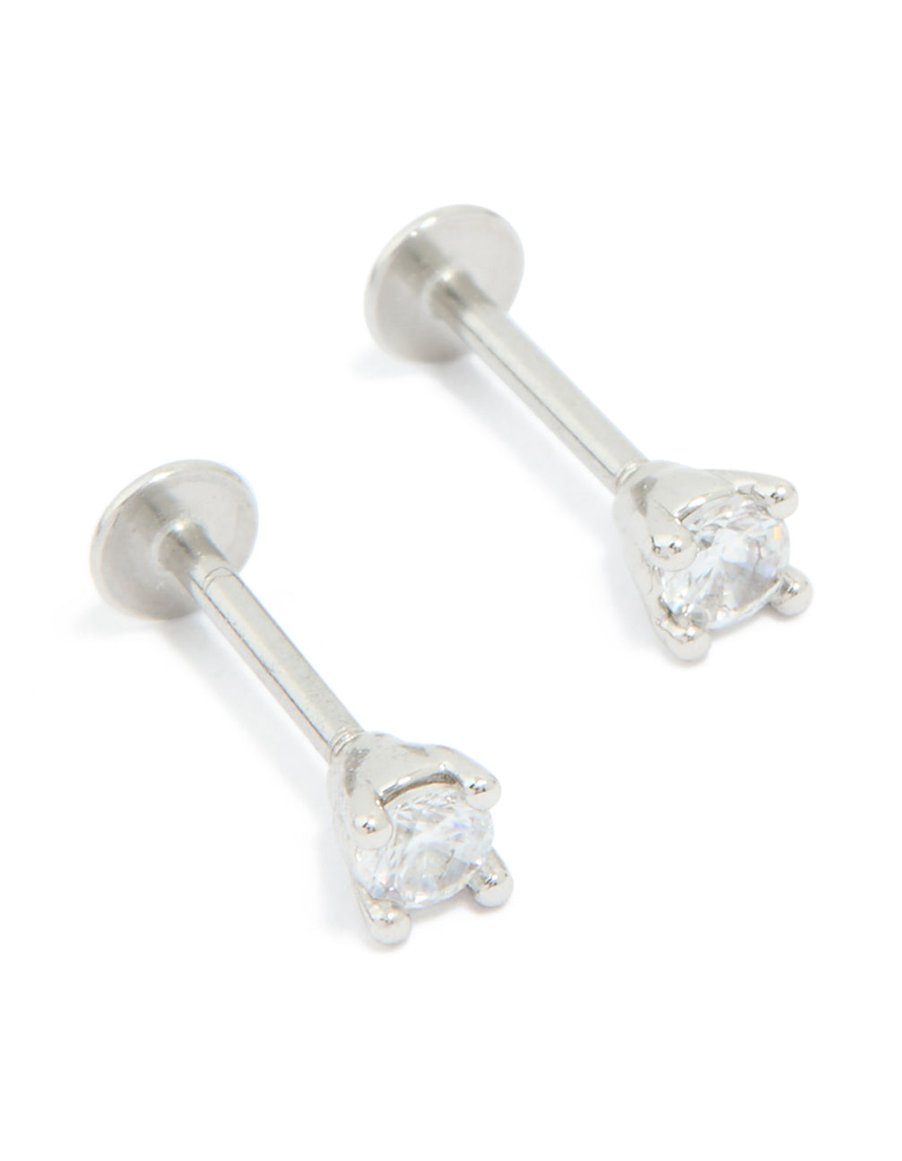 Surgical Steel Cubic Zirconia Flat Back Studs