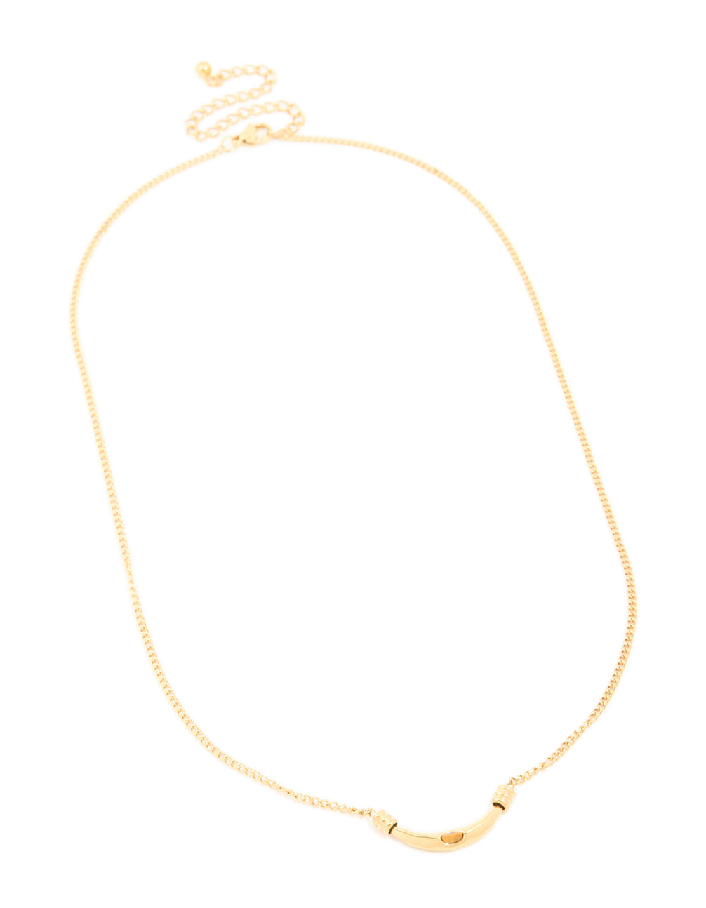 Waterproof Gold Plated Stainless Steel Tiger's Eye Bar Necklace