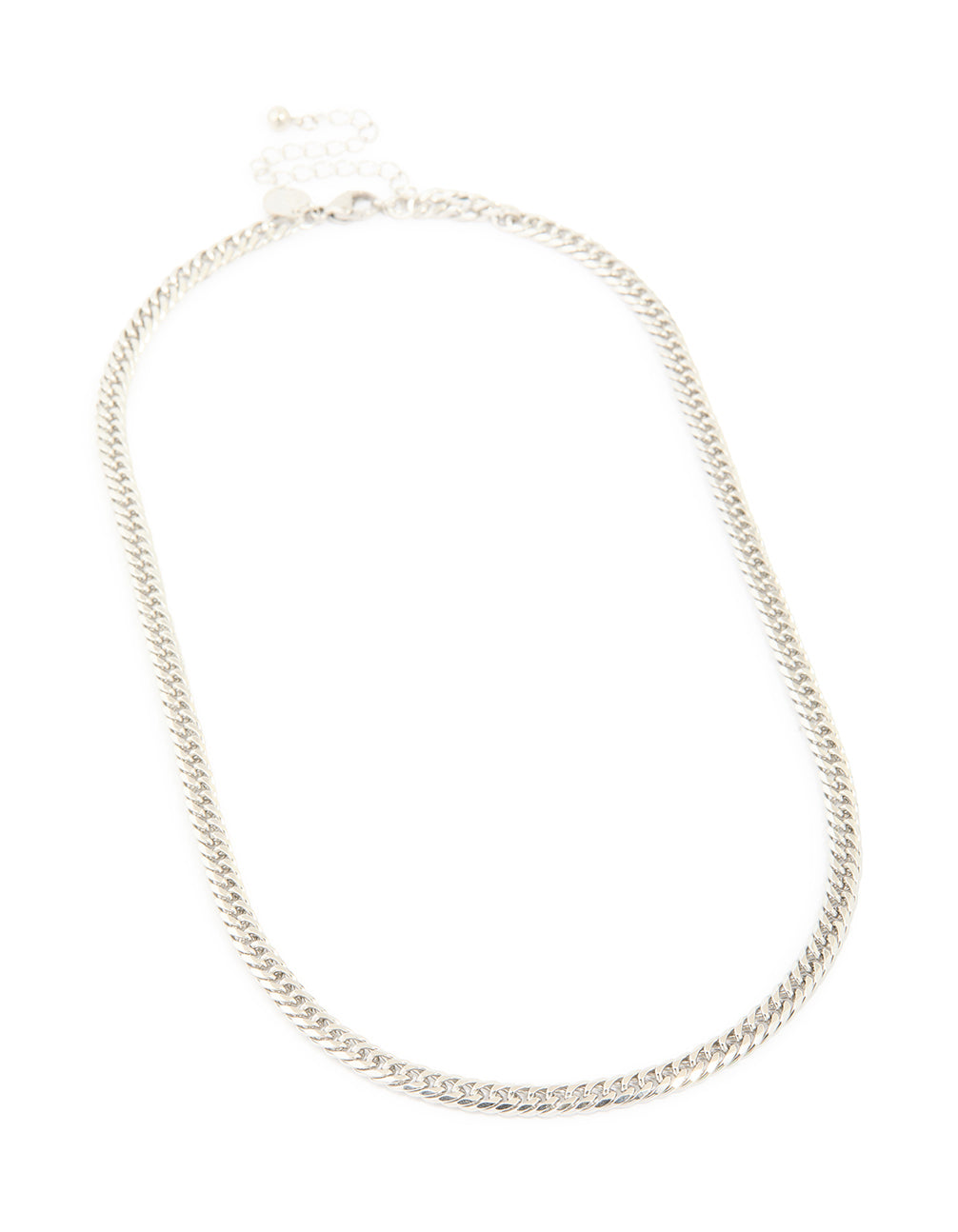 Mens Waterproof Stainless Steel Smooth Cuban Link Necklace
