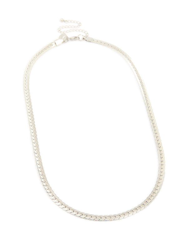 Mens Waterproof Stainless Steel Smooth Snake Chain Necklace